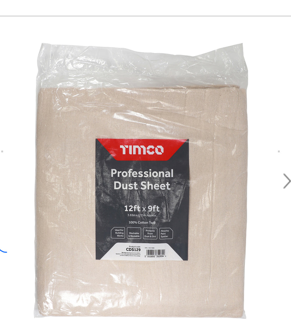 Professional dust sheet 12ft x 9ft