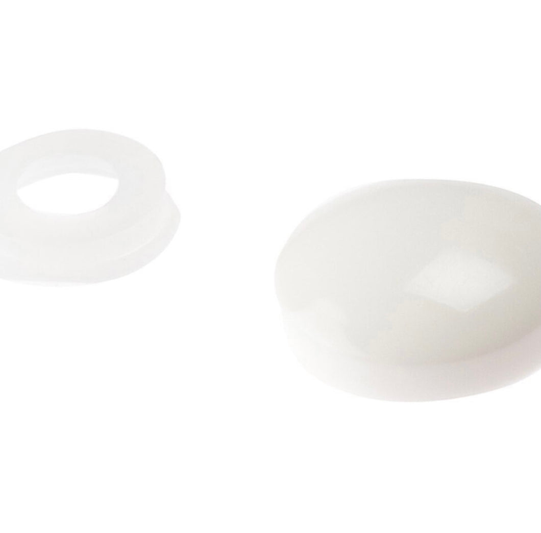 White Dome Screw Caps 6-8 Gauge 200pk