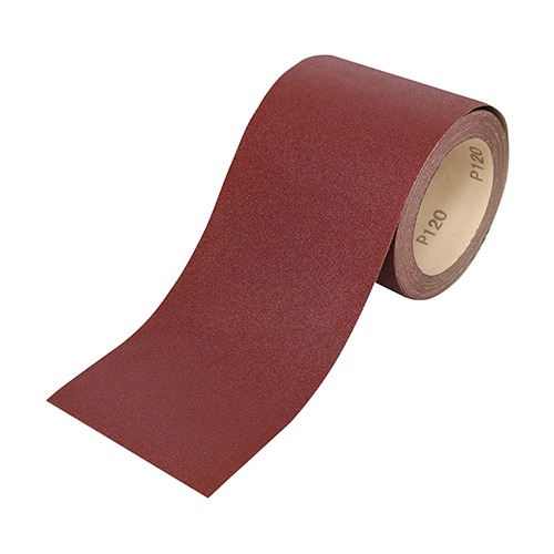 Sandpaper Roll - 80 Grit - Red 115mm x 10m Roll